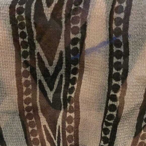 free people Top S Feather in Wind Embellished Sheer Printed Embroidery Sequin - Picture 3 of 13